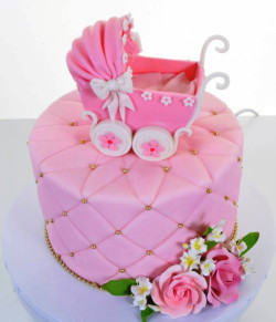 Pretty baby shower cake