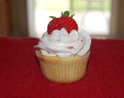 Sweet strawberry cupcake
