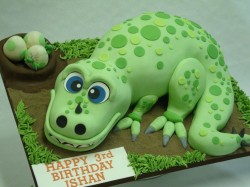 Birthday cake dinosaur