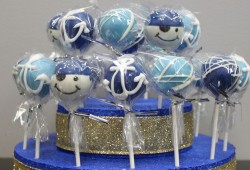 Blue Pirate cake pops