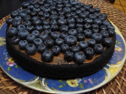 Cake with blueberries