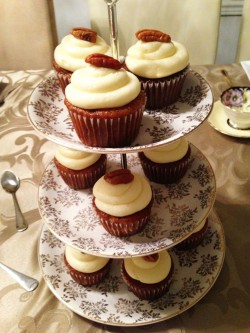 Carrot cupcakes tower