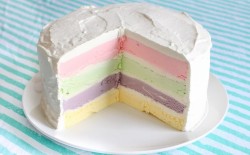Colored ice cream cake