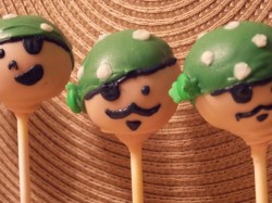 Green Pirate cake pops