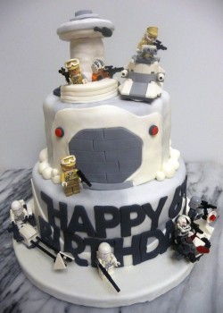 Happy Birthday star wars cake