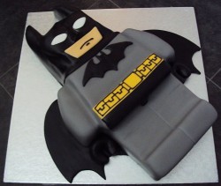Lego Batman shaped cake