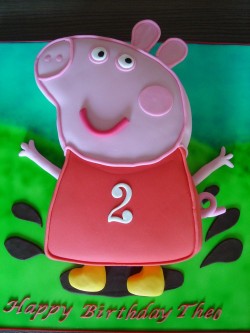 Peppa pig cake for 2nd birthday