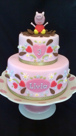 Peppa pig cake for Livia