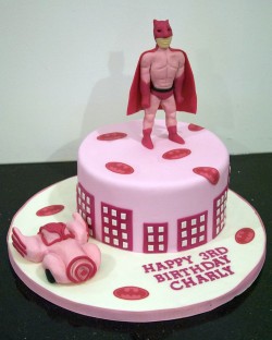 Pink Batman Cake