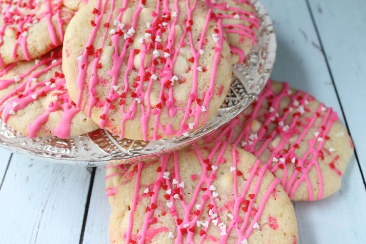 Pink Funfetti Cookies