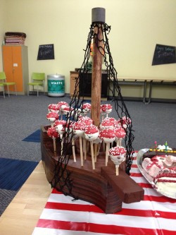 Pirate cake pops – ship