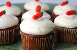 Pretty carrot cupcakes