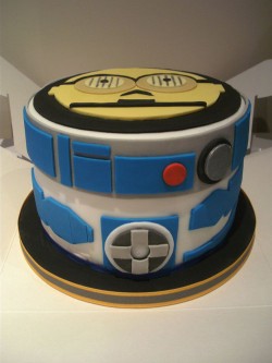 Round Star Wars cake