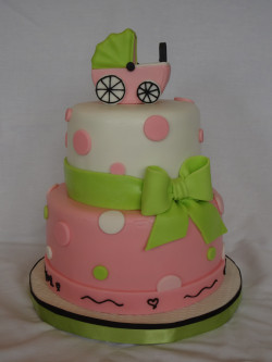 2 tiers baby shower cake