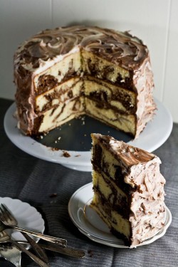 3 tiers Marble cake