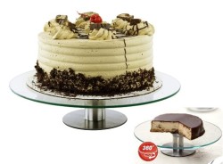 360 Degrees Glass Revolving Cake Stand