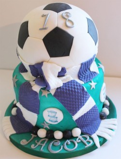 Amazing fondant football cake