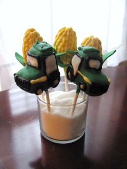 Birthday Cake Pops Tractor