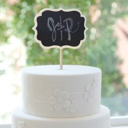 Chalkboard Wedding Cake Topper