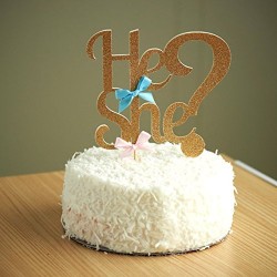 “He or She?” Cake Topper