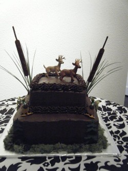 Outdoor grooms cake