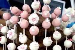 Pink Wedding Cake Pops