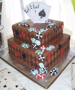 Poker grooms cake