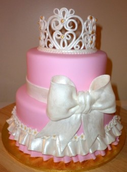 Princess Cake with White Crown