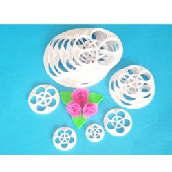 Set of 13 Rose Fondant Cutters