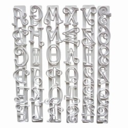 The Alphabet and Numbers Cake Cutters set