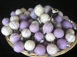 Violet Wedding Cake Pops