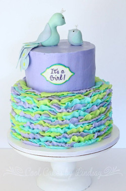 Violet babay shower cake