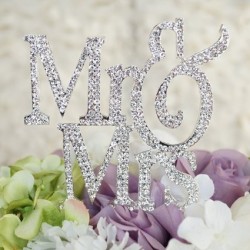 Mr & Mrs Monogram Cake Topper