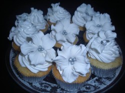 Birthday Cupcakes with Flowers