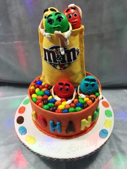 Creative M&M Cake