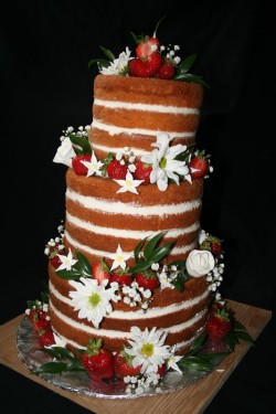Cute Naked Wedding Cake