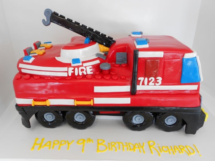 Fire Station 3D Cake