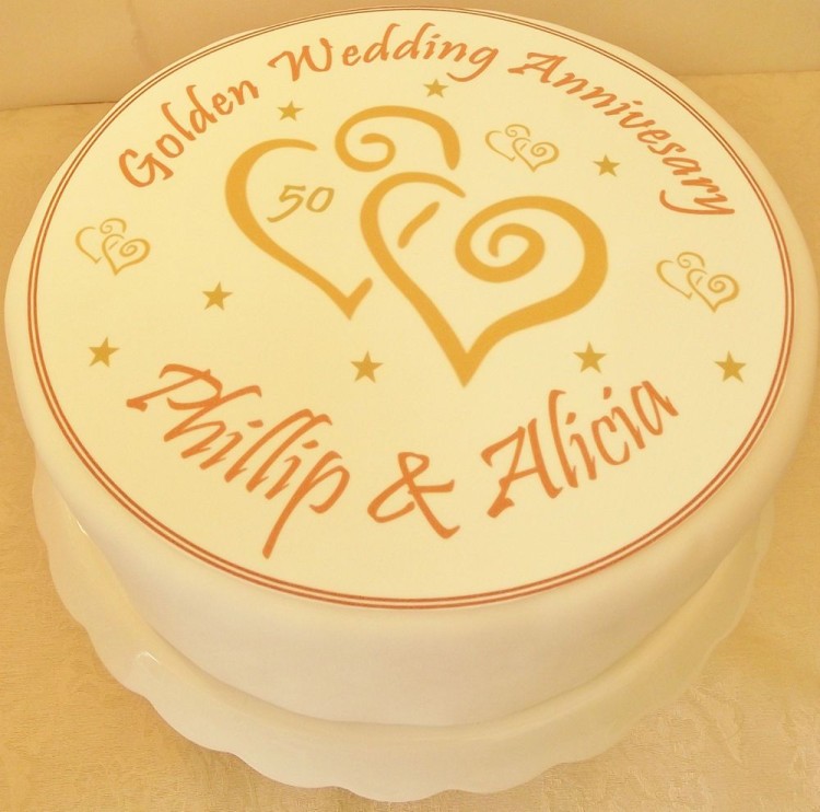 Golden Wedding Cake