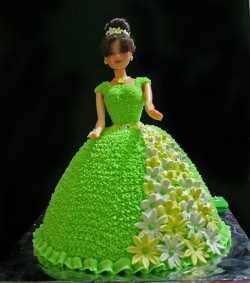 Green Barbie Cake