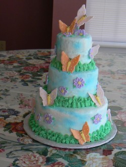 Large Butterflies Cake