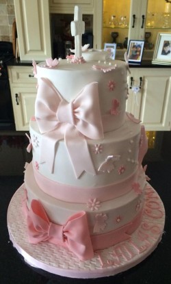 Pink Communion Cake