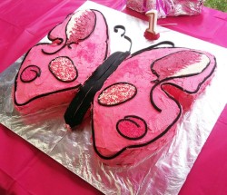 Pink Butterfly Cake