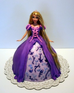 Purple Barbie Cake