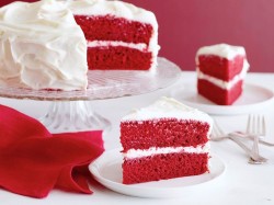 Red velvet cake slice