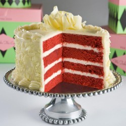 Red velvet cake with white chocolate