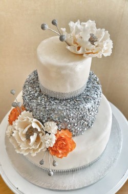Silver Wedding Cake