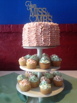 Wedding Cake with Cupcakes