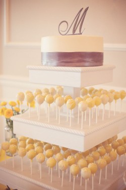 Yellow Wedding Cake Pops