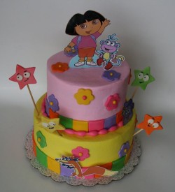 2 Tiers Cake with Dora