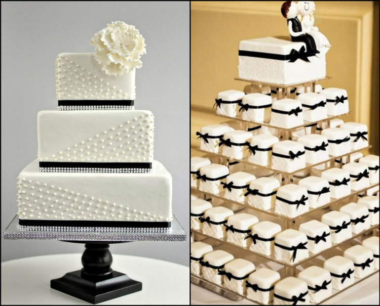 Black and White Mini Cakes